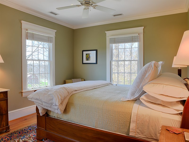 Comfortable bedroom in a Virginia Farmhouse for Sale