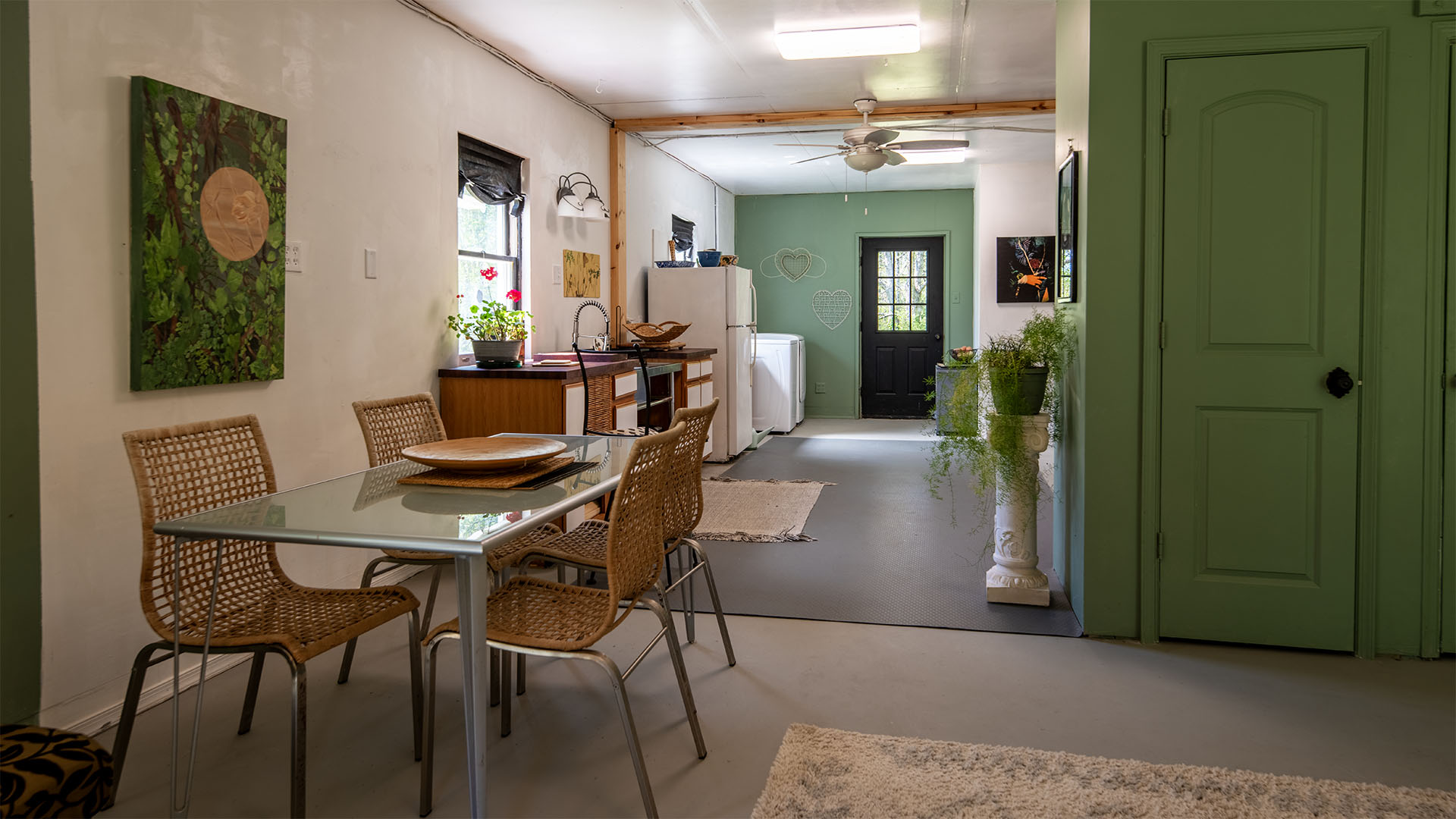 Kitchen in detached studio at Scottsville VA home