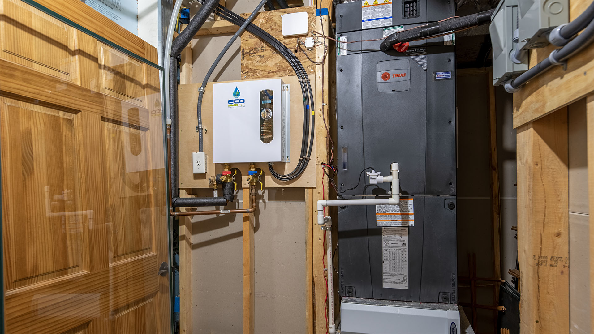 2025 high-efficiency Trane heat pump at 3638 Oak Park Road in Madison Virginia