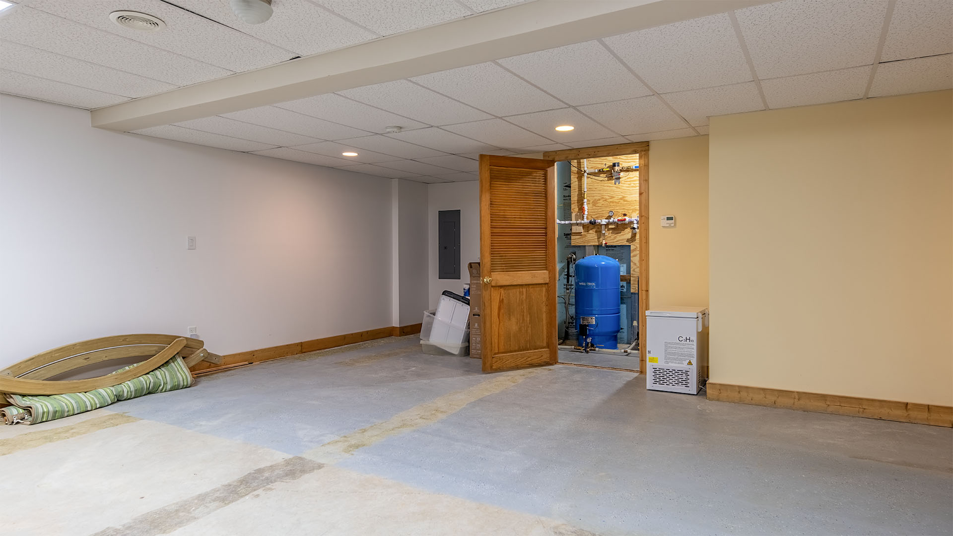 Basement storage room at the Madison County Virginia farm