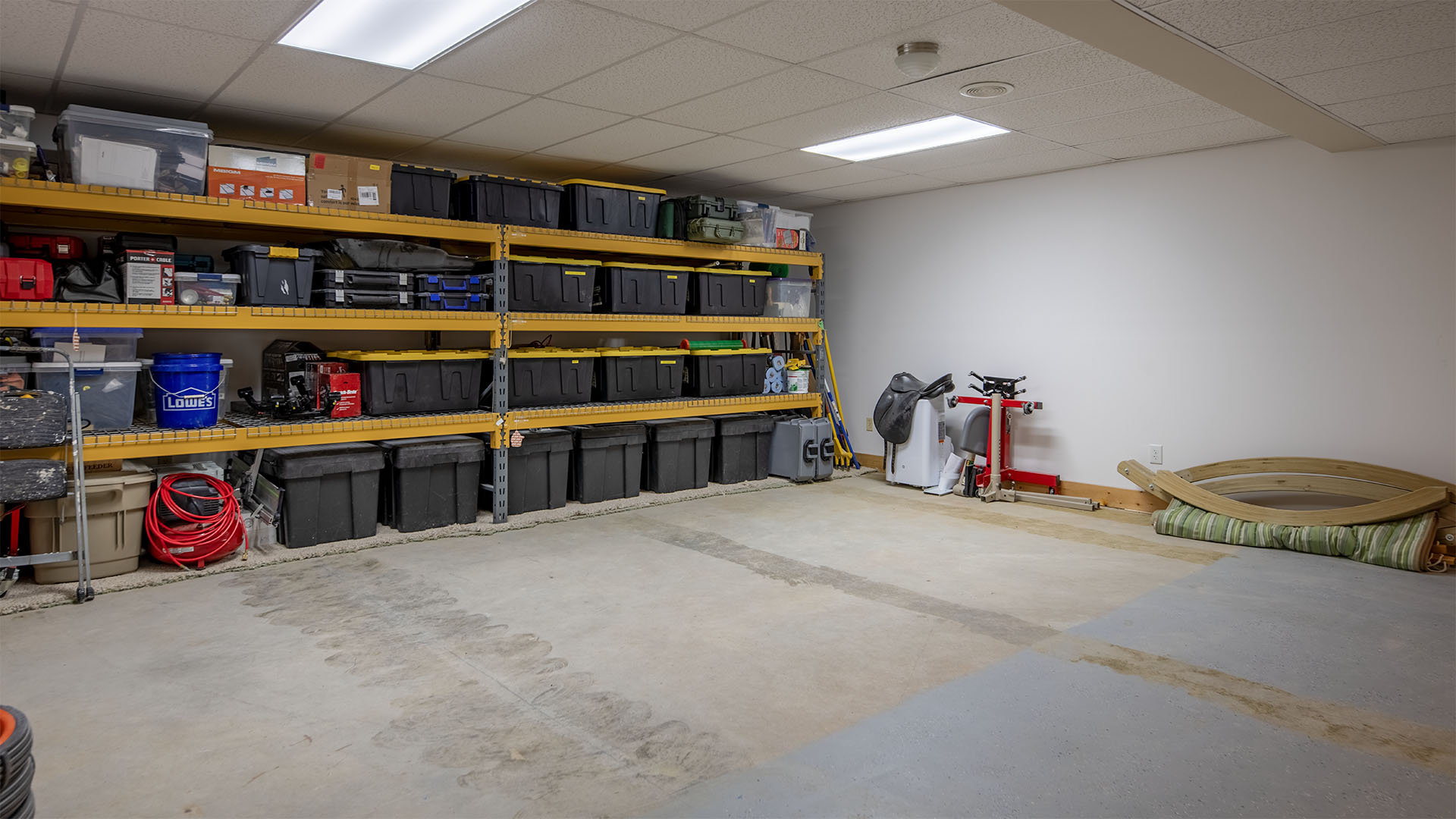 Additional basement storage space at 3638 Oak Park Road in Madison Virginia