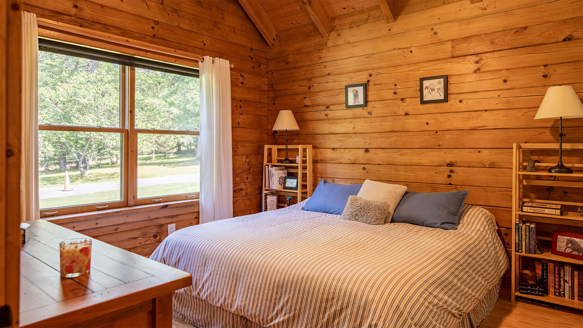 Main-level guest bedroom at 3638 Oak Park Road in Madison Virginia