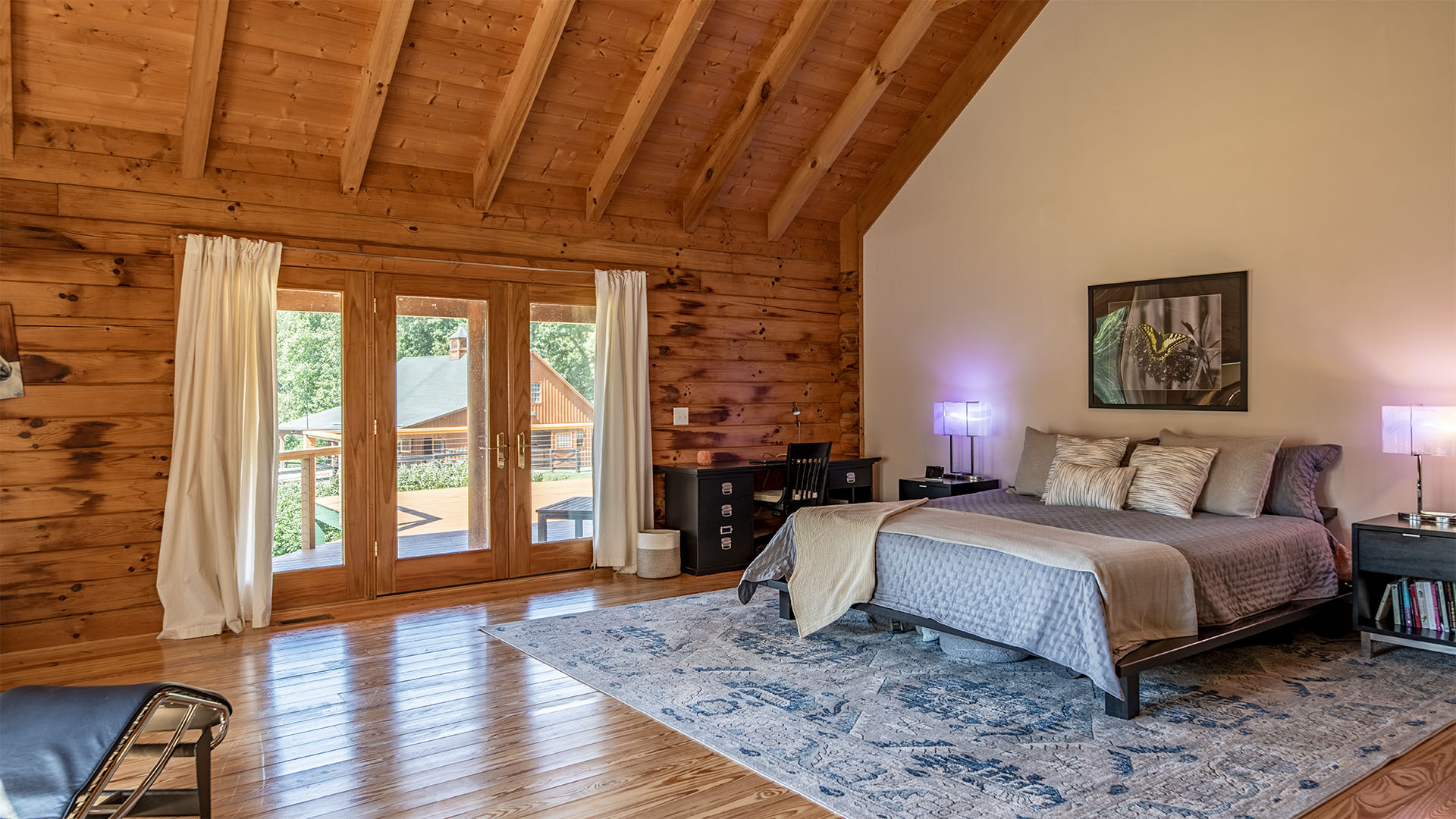 Spacious main-level primary bedroom at 3638 Oak Park Road in Madison Virginia