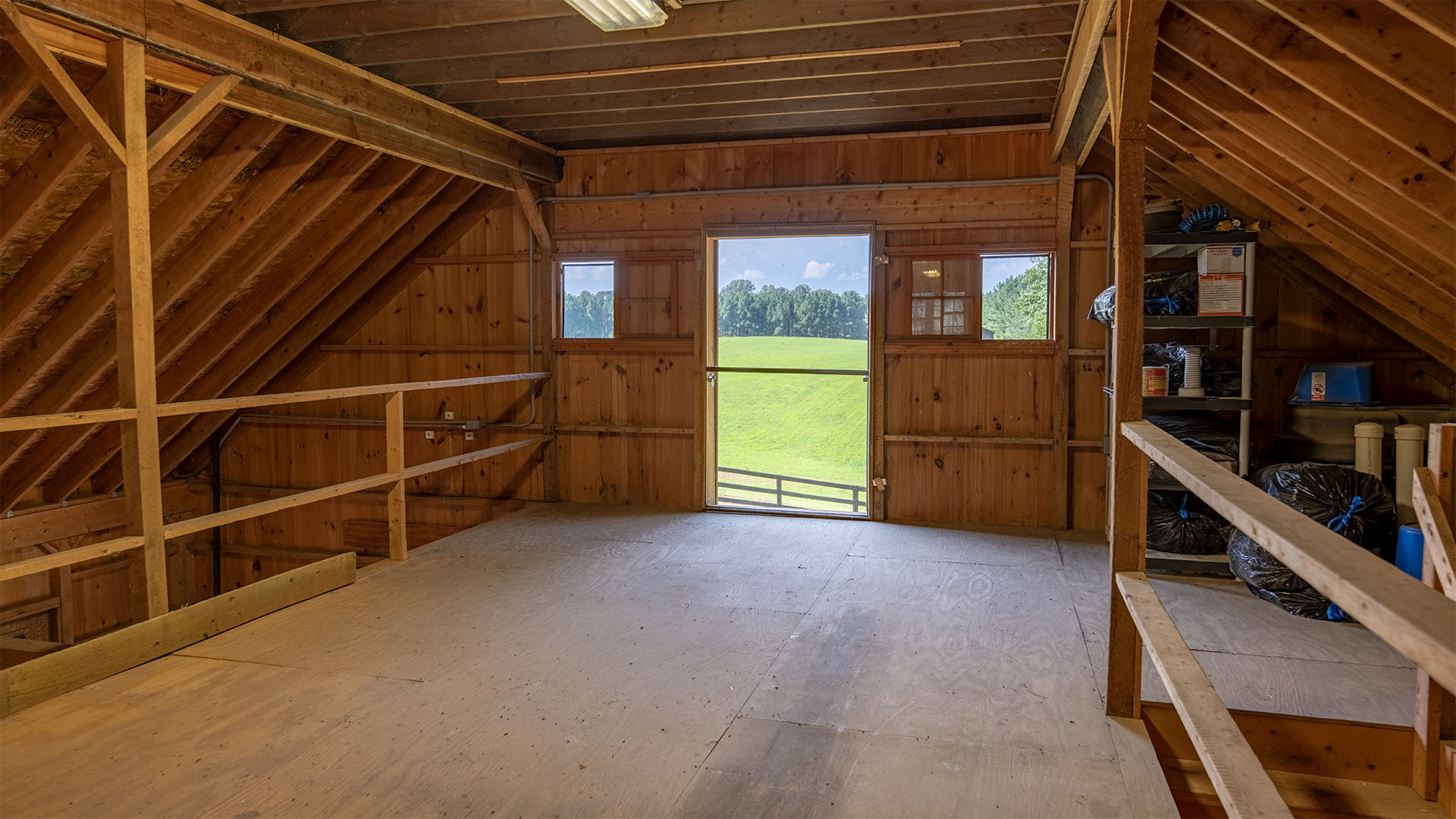 Loft in the horse stable at 3638 Oak Park Road in Madison Virginia