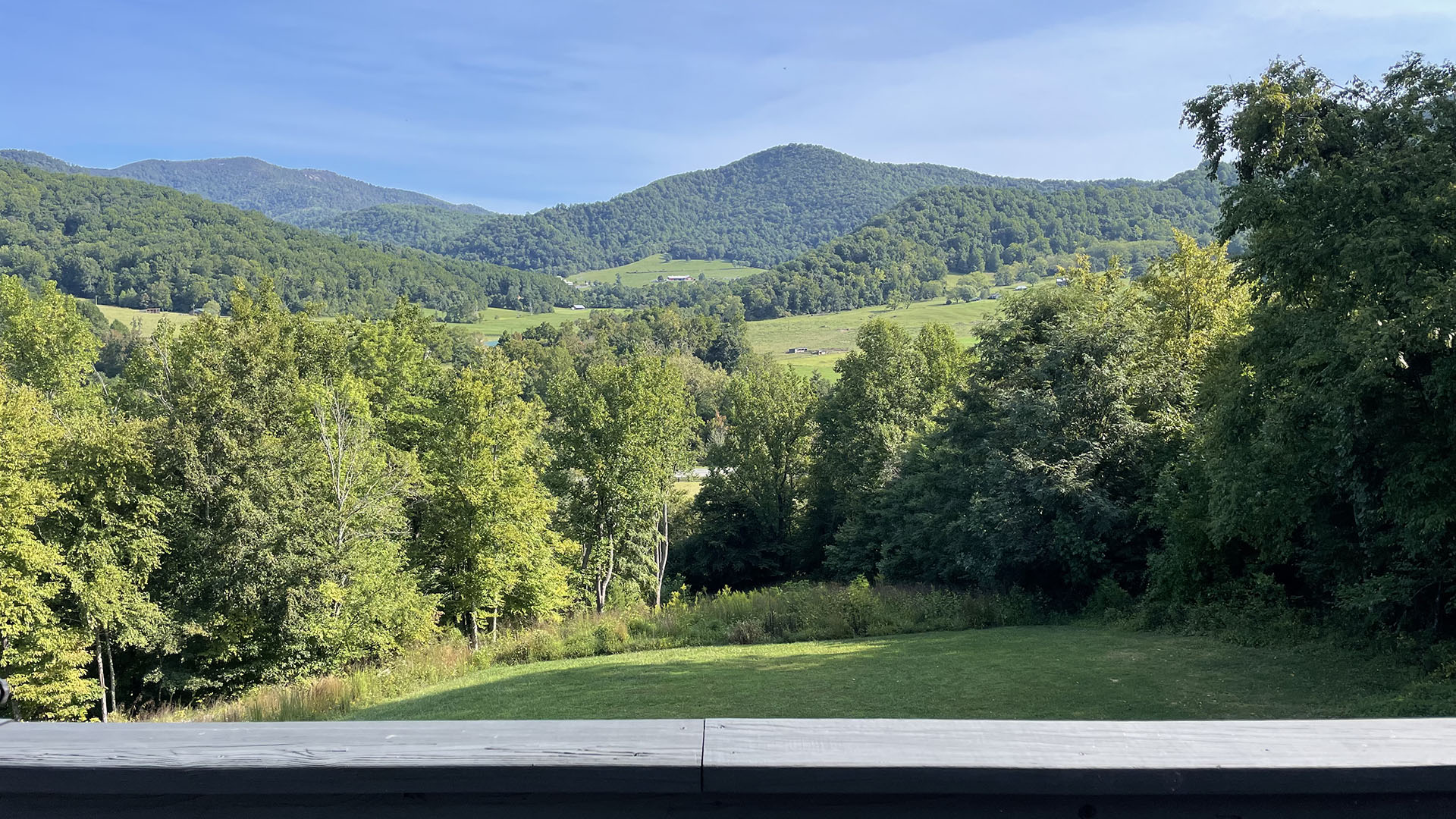 Blue Ridge Mountain views from country property in Madison Virginia