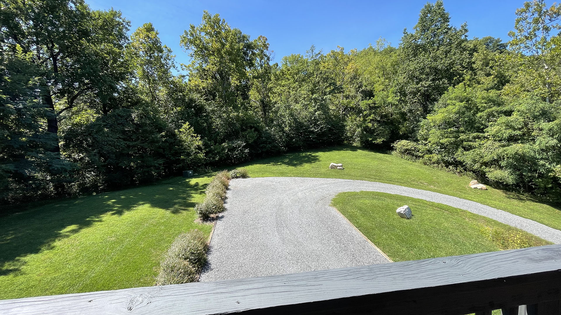 Driveway leading to private Graves Mill Valley retreat in Virginia