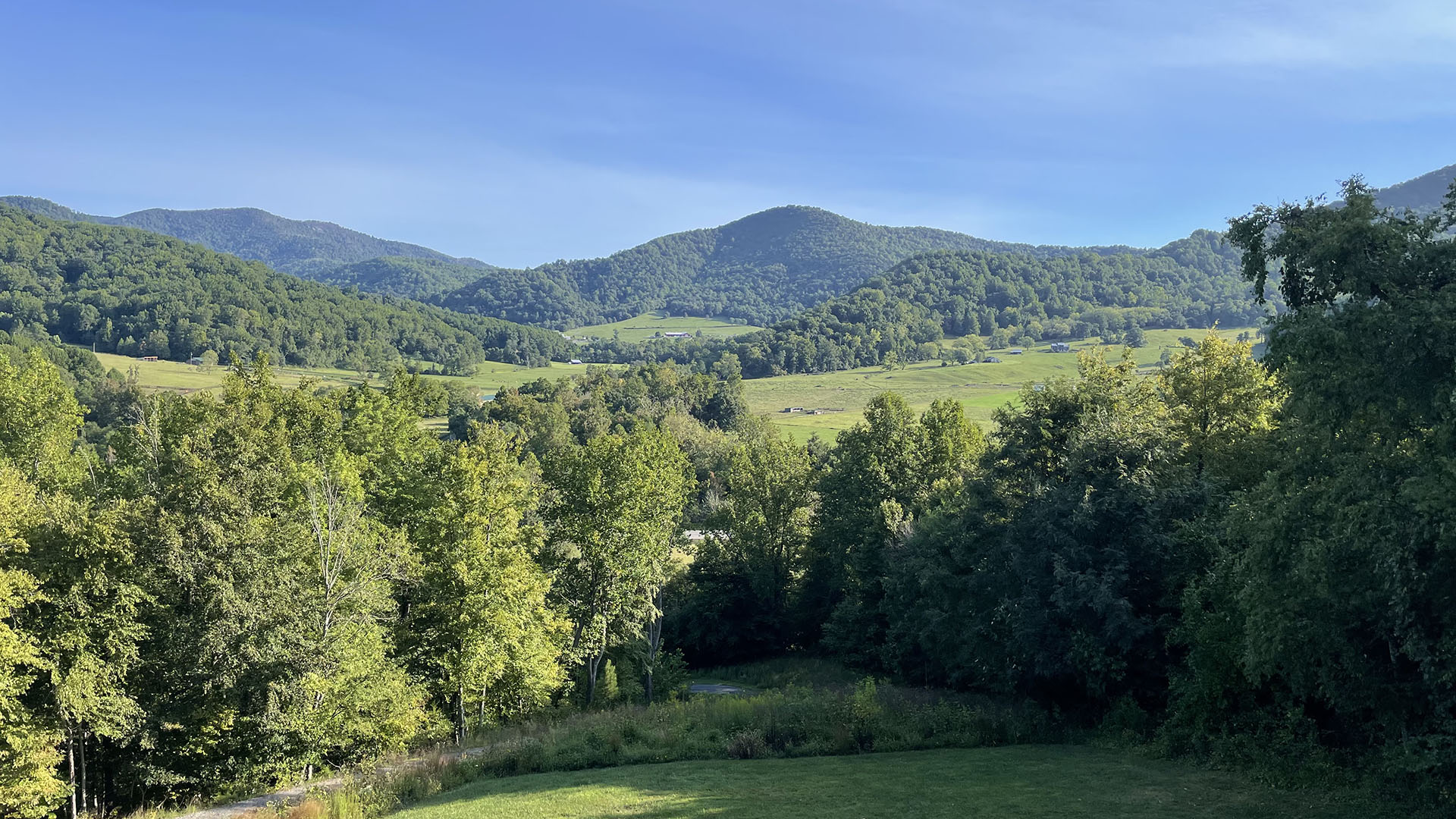 Mountain views across Graves Mill Valley in Madison Virginia