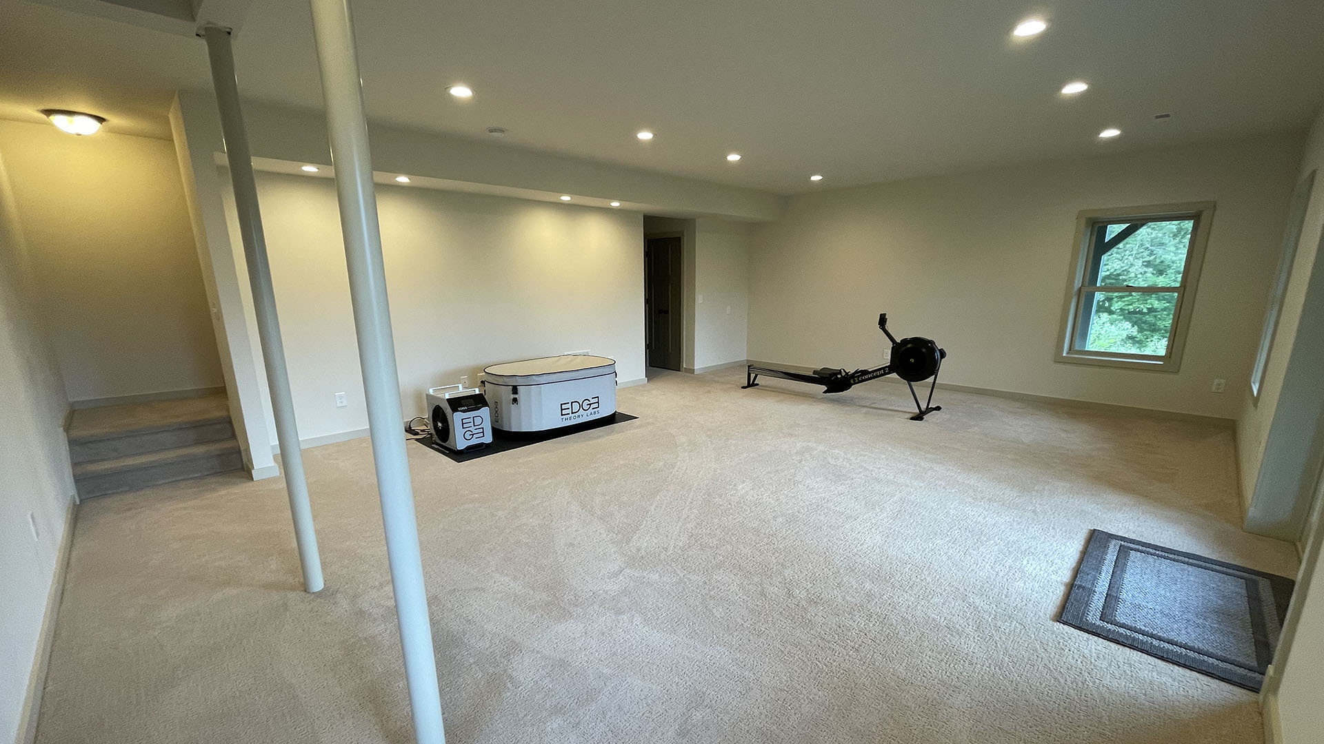 Walkout basement in Madison Virginia mountain view home